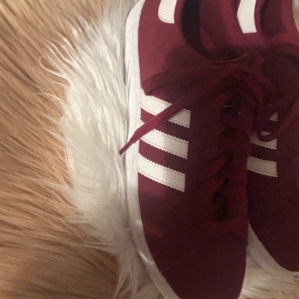 Adidas Women's Maroon and White Sneakers - Picture 4 of 7